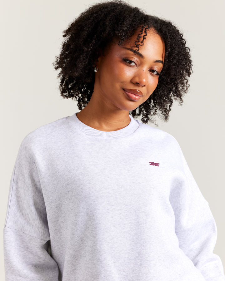 Omni Unisex Crewneck - Grey Marle/Cherry Cola