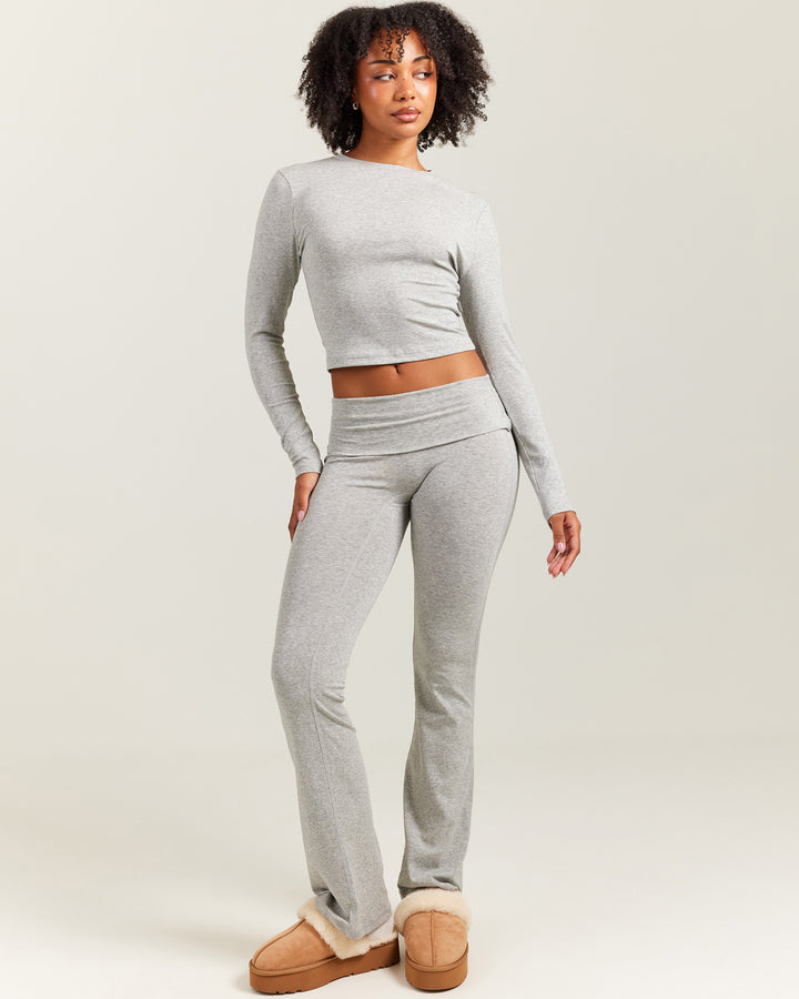 EE Lounge Fold Over Flares - Heather Grey