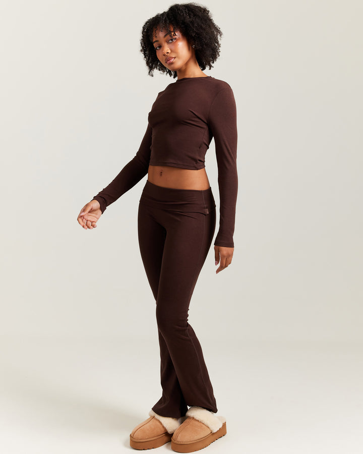 EE Lounge Fold Over Flares - Espresso