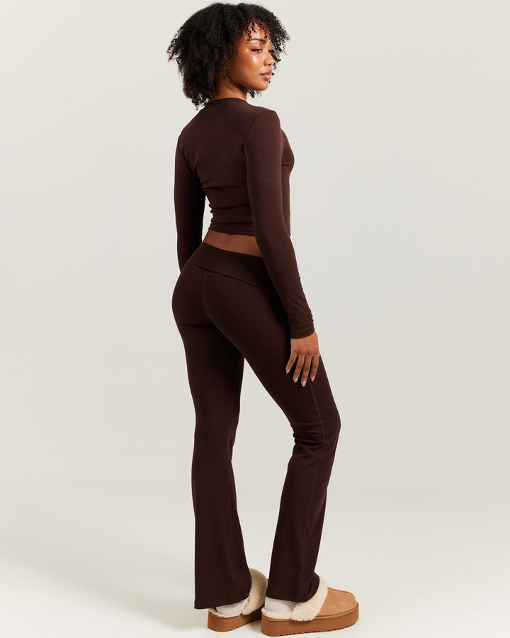 EE Lounge Fold Over Flares - Espresso