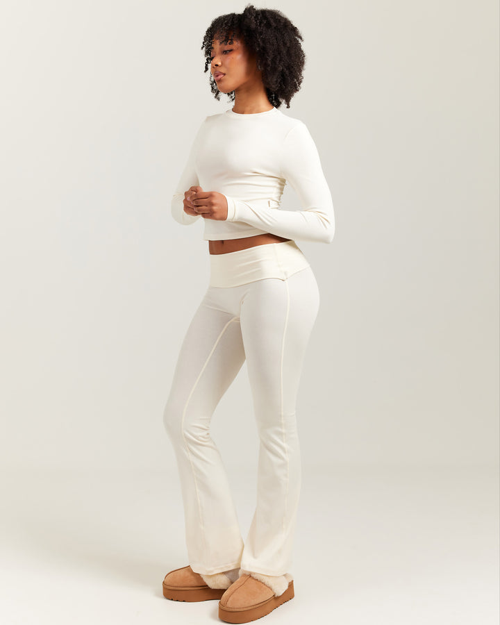 EE Lounge Fold Over Flares - Vanilla