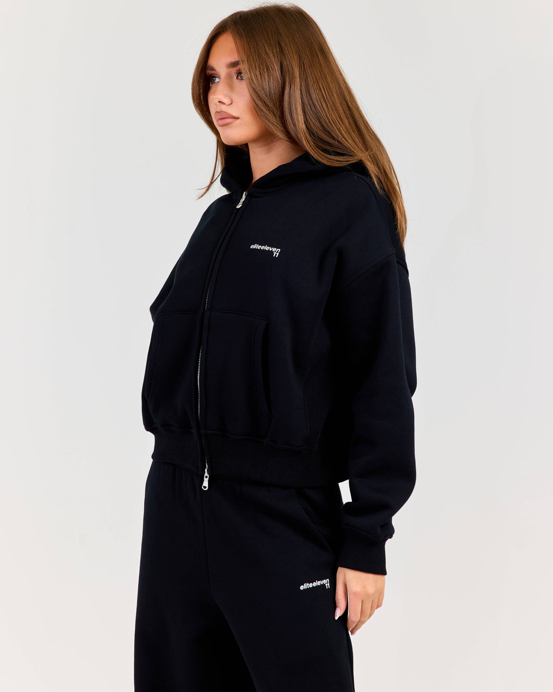 Cloudweave Zip Through Hoodie - Black