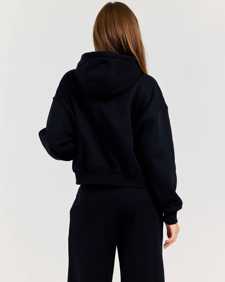 Cloudweave Zip Through Hoodie - Black