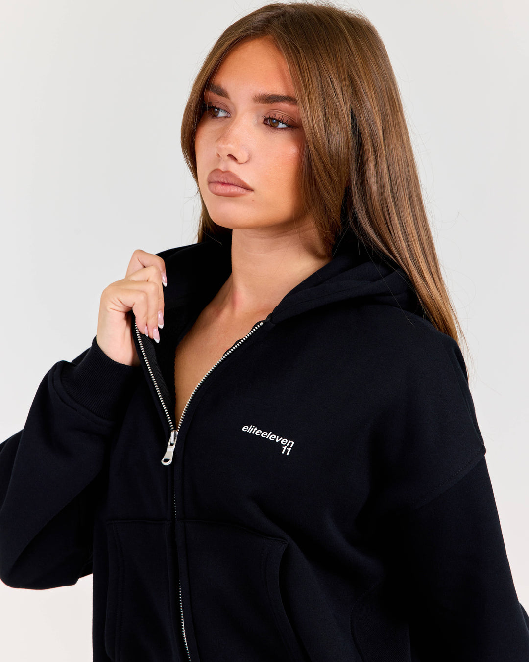 Cloudweave Zip Through Hoodie - Black
