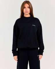 Cloudweave Relaxed Crewneck - Black