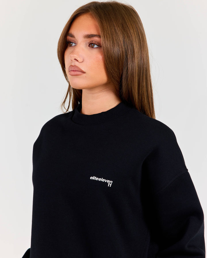 Cloudweave Relaxed Crewneck - Black