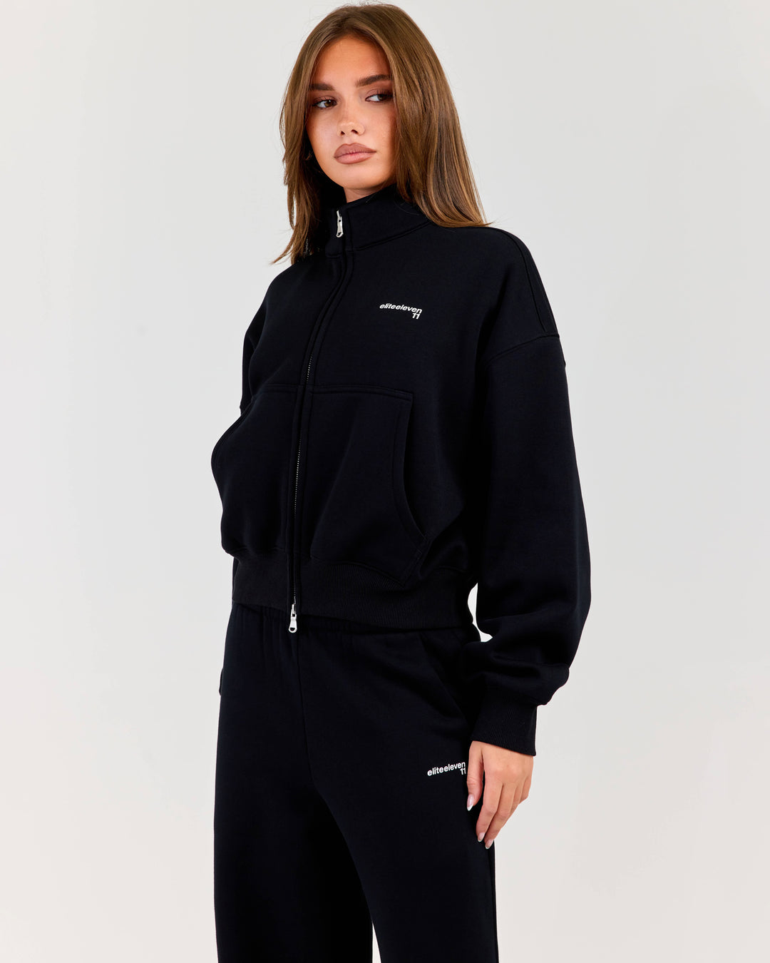 Cloudweave Relaxed Zip Through - Black