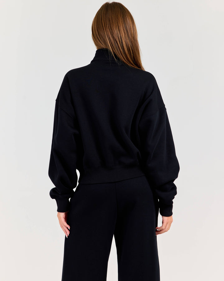 Cloudweave Relaxed Zip Through - Black