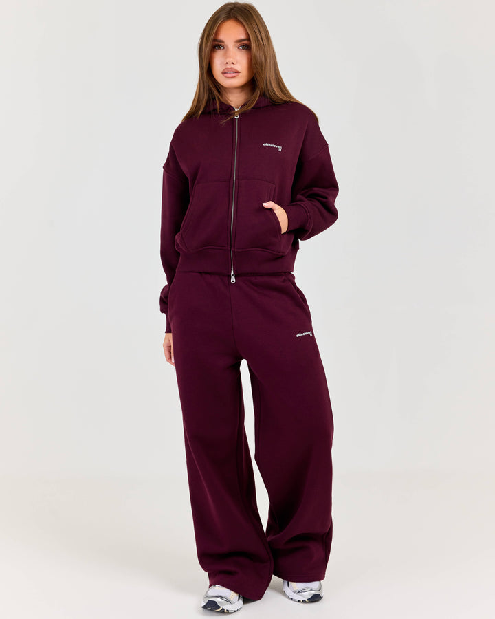 Cloudweave Wide Leg Pants - Plum