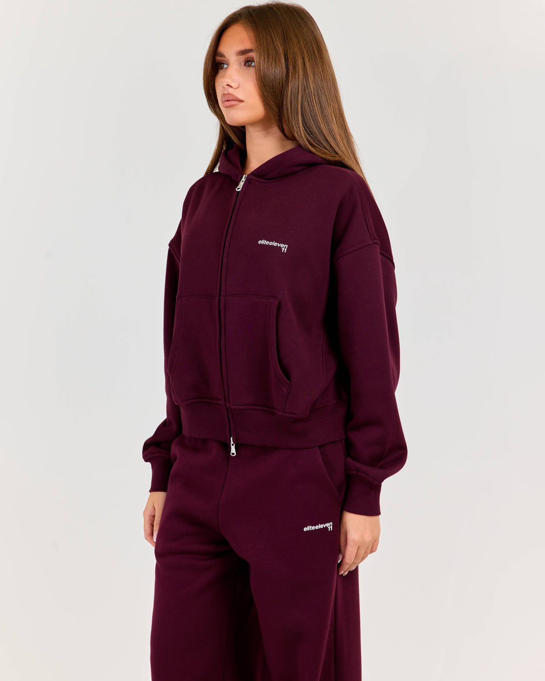 Cloudweave Zip Through Hoodie - Plum