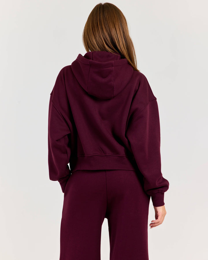 Cloudweave Zip Through Hoodie - Plum