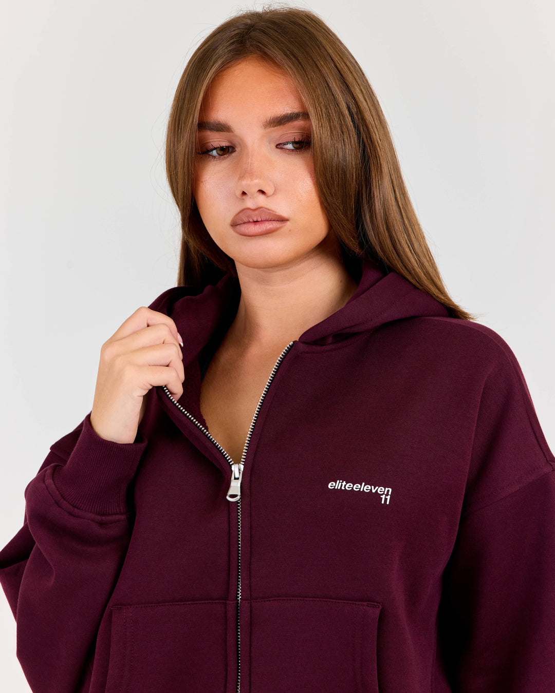 Cloudweave Zip Through Hoodie - Plum