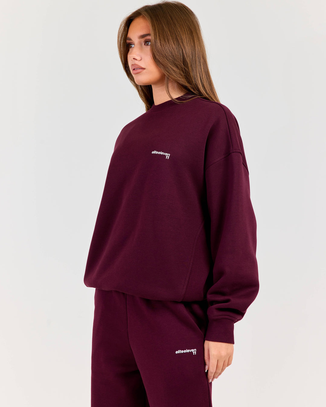 Cloudweave Relaxed Crewneck - Plum