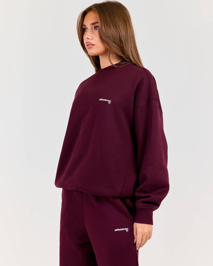 Cloudweave Relaxed Crewneck - Plum