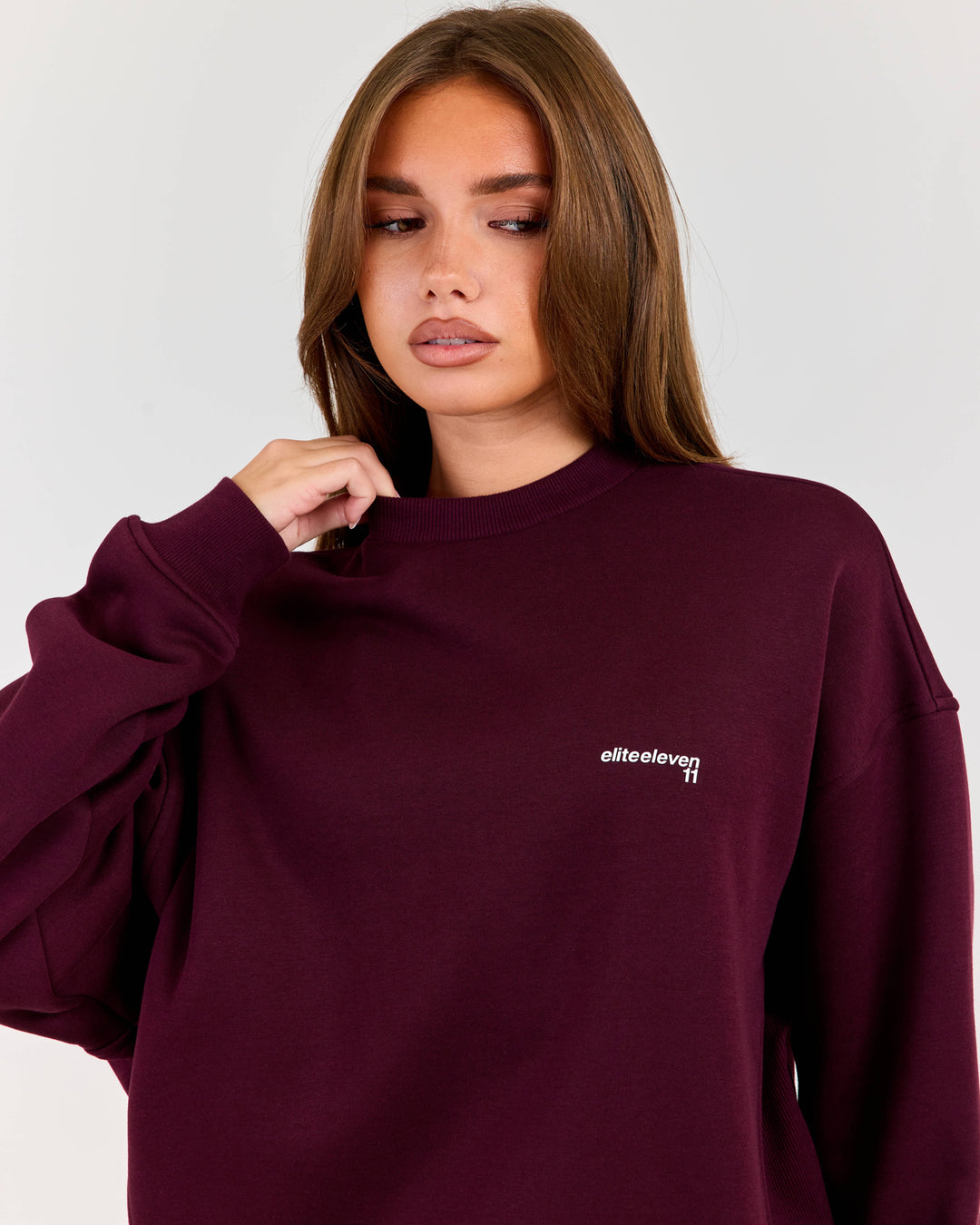 Cloudweave Relaxed Crewneck - Plum