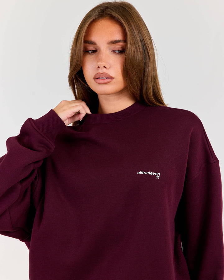 Cloudweave Relaxed Crewneck - Plum