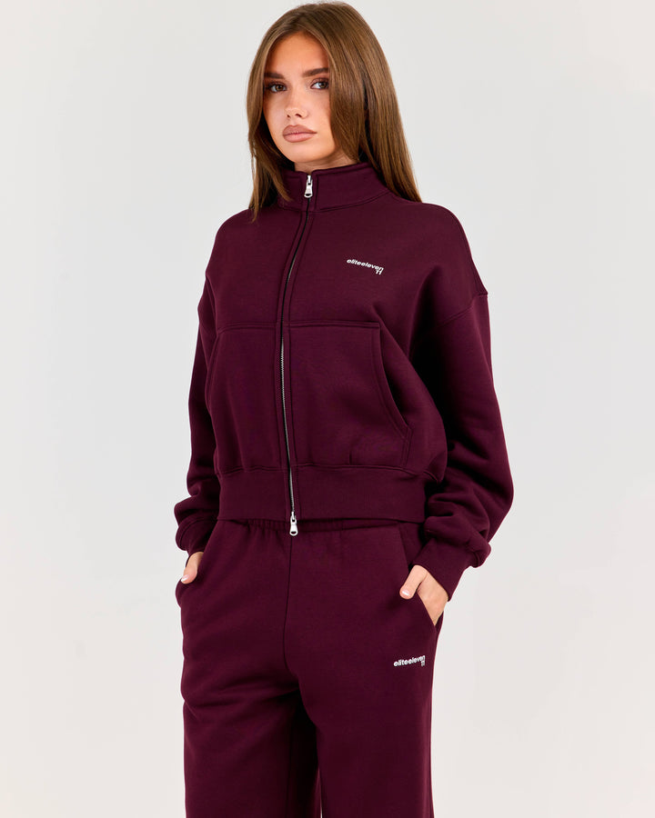 Cloudweave Relaxed Zip Through - Plum