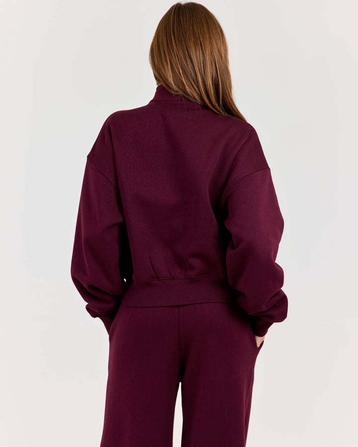 Cloudweave Relaxed Zip Through - Plum