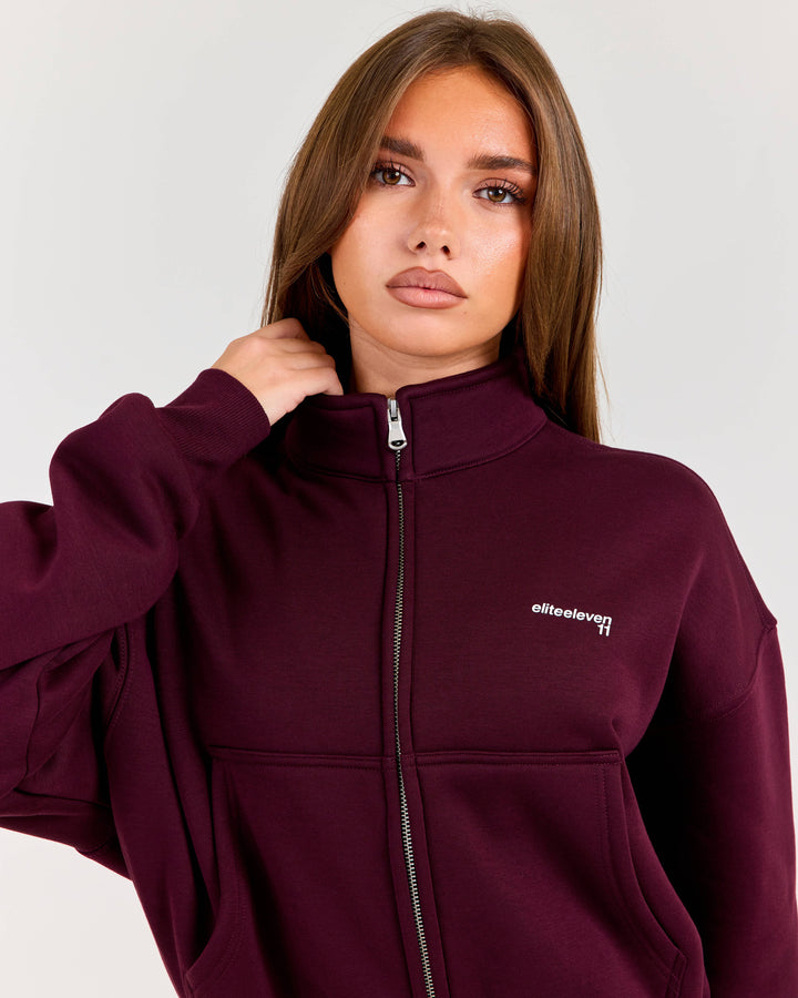 Cloudweave Relaxed Zip Through - Plum