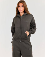 Cloudweave Zip Through Hoodie - Dark Olive