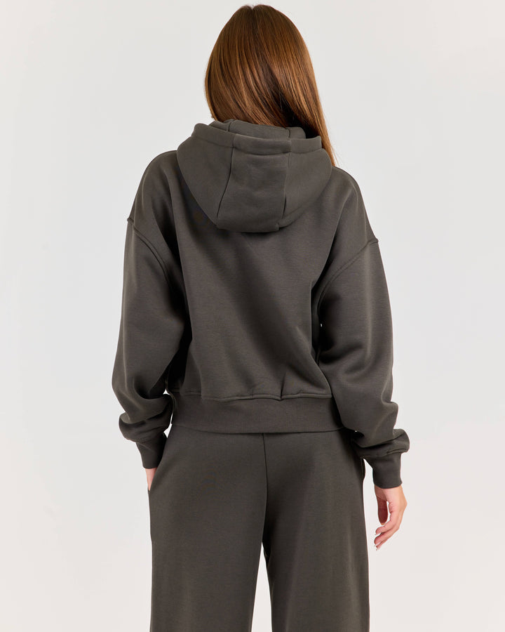 Cloudweave Zip Through Hoodie - Dark Olive
