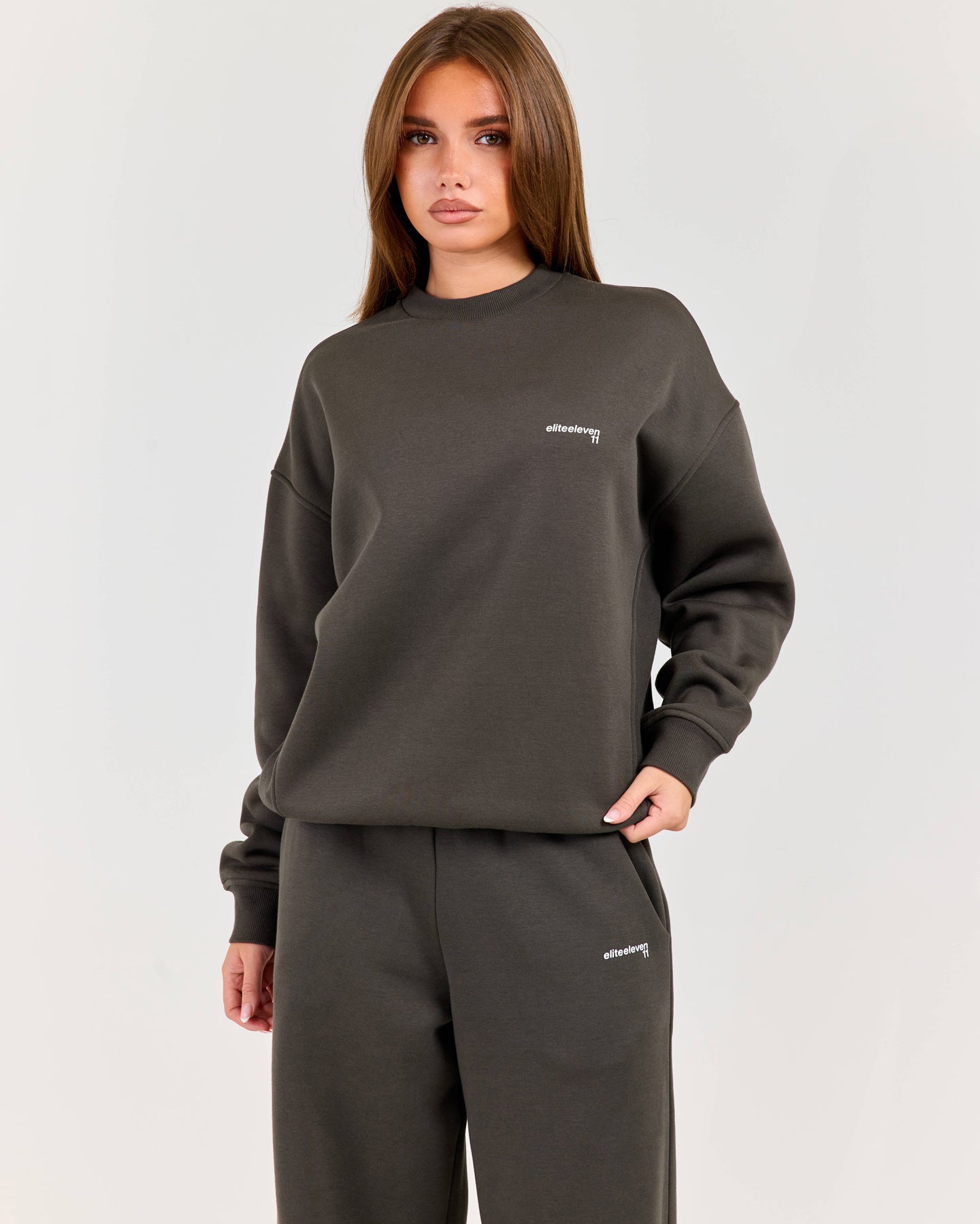 Cloudweave Relaxed Crewneck - Dark Olive