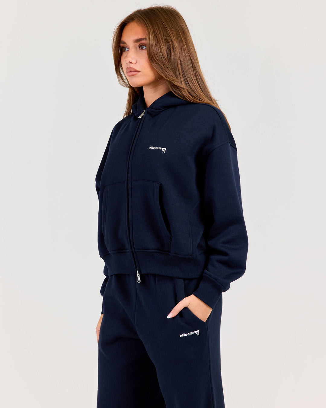 Cloudweave Zip Through Hoodie - Navy
