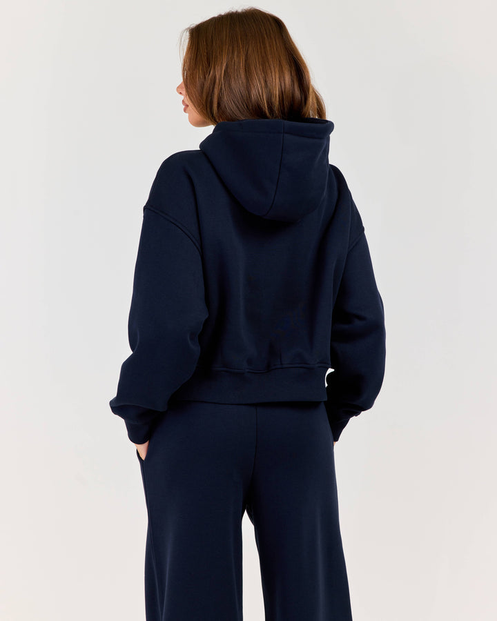 Cloudweave Zip Through Hoodie - Navy