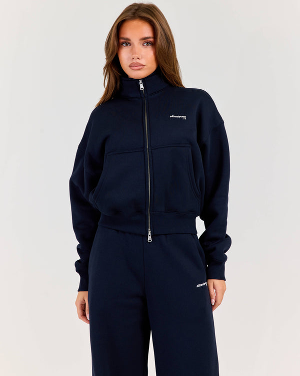 Cloudweave Relaxed Zip Through - Navy