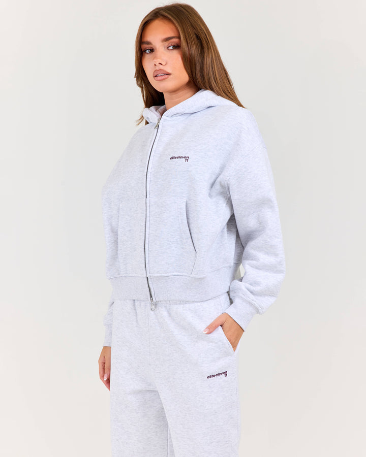 Cloudweave Zip Through Hoodie - Grey Marle