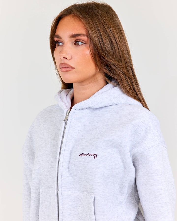 Cloudweave Zip Through Hoodie - Grey Marle
