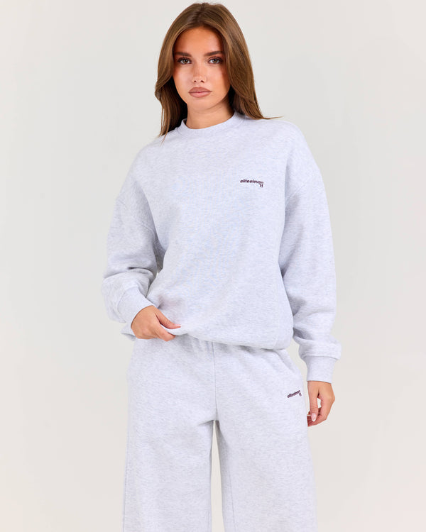 Cloudweave Relaxed Crewneck - Grey Marle