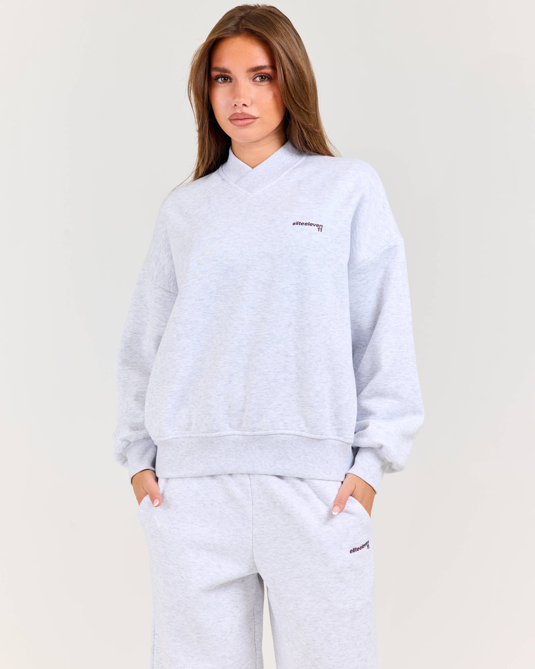 Cloudweave Relaxed V Neck - Grey Marle
