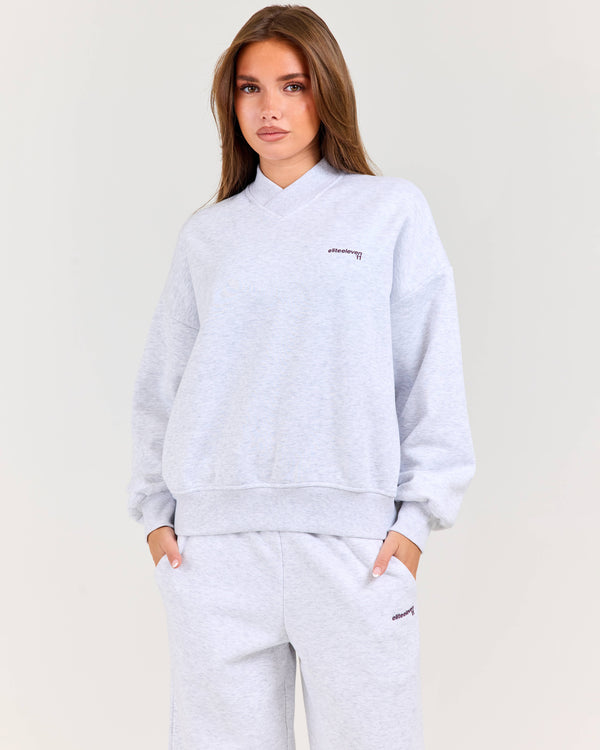 Cloudweave Relaxed V Neck - Grey Marle