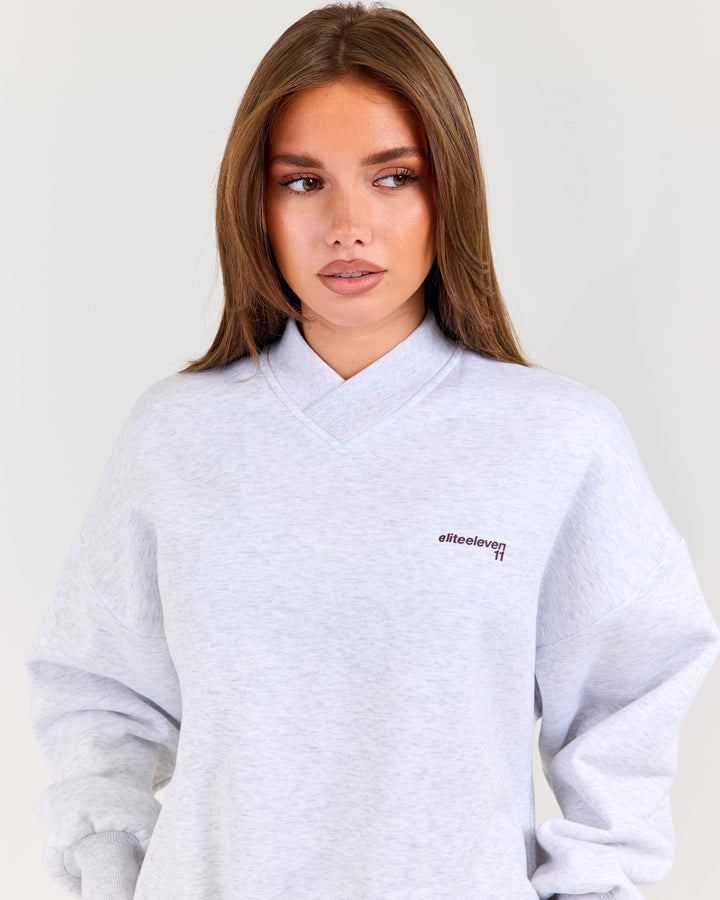 Cloudweave Relaxed V Neck - Grey Marle