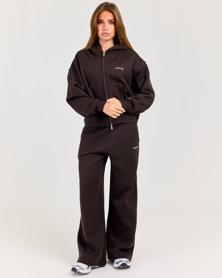 Cloudweave Wide Leg Pants - Coffee Bean