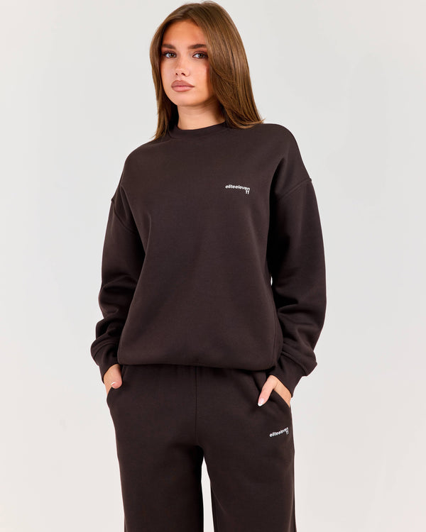 Cloudweave Relaxed Crewneck - Coffee Bean