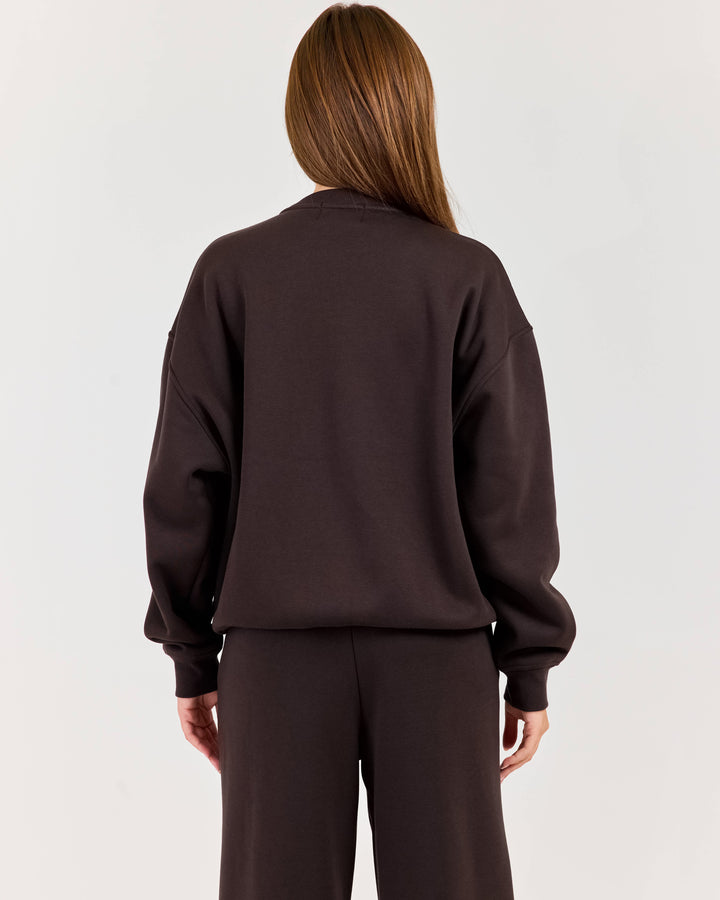 Cloudweave Relaxed Crewneck - Coffee Bean