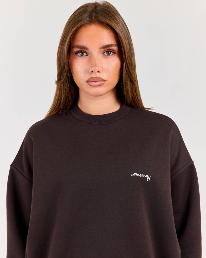 Cloudweave Relaxed Crewneck - Coffee Bean