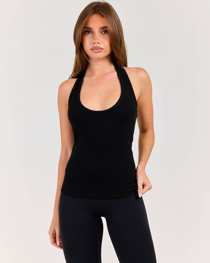 Built in Halter Tank - Black