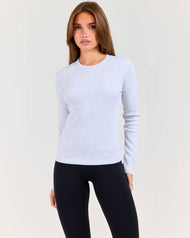 Ribbed Long Sleeve - Grey Marle
