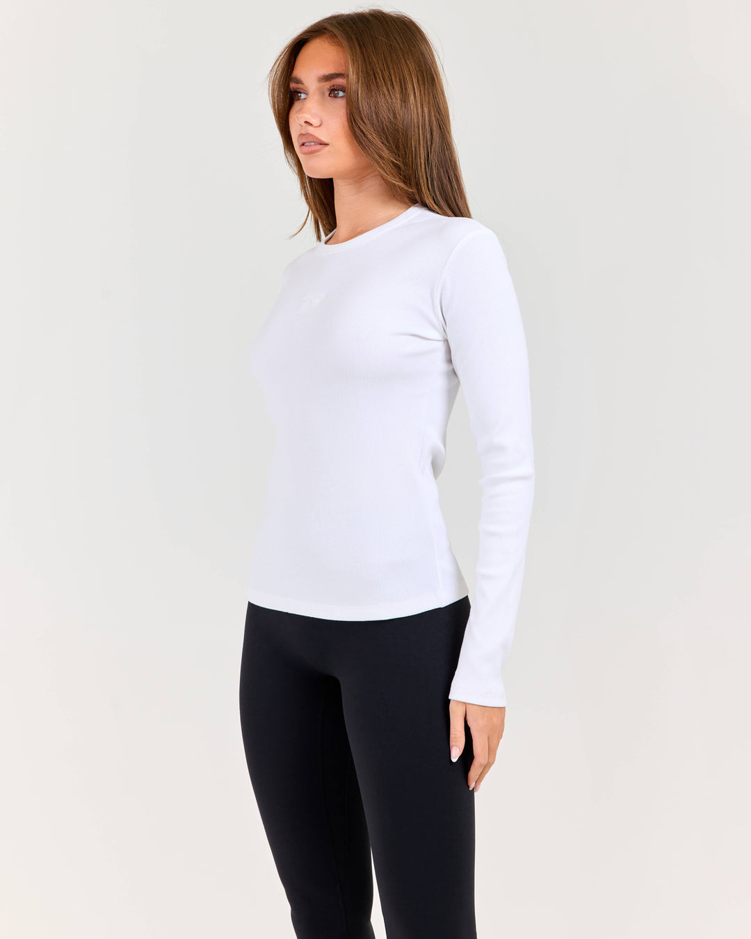 Ribbed Long Sleeve - White