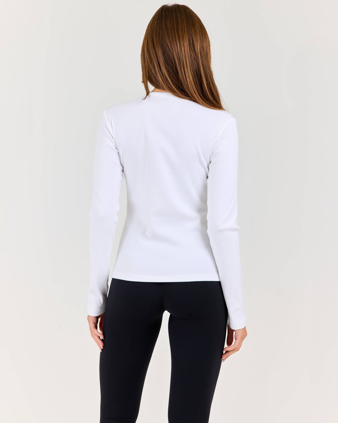 Ribbed Long Sleeve - White