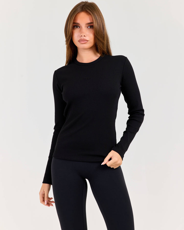 Ribbed Long Sleeve - Black