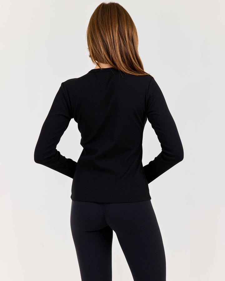 Ribbed Long Sleeve - Black