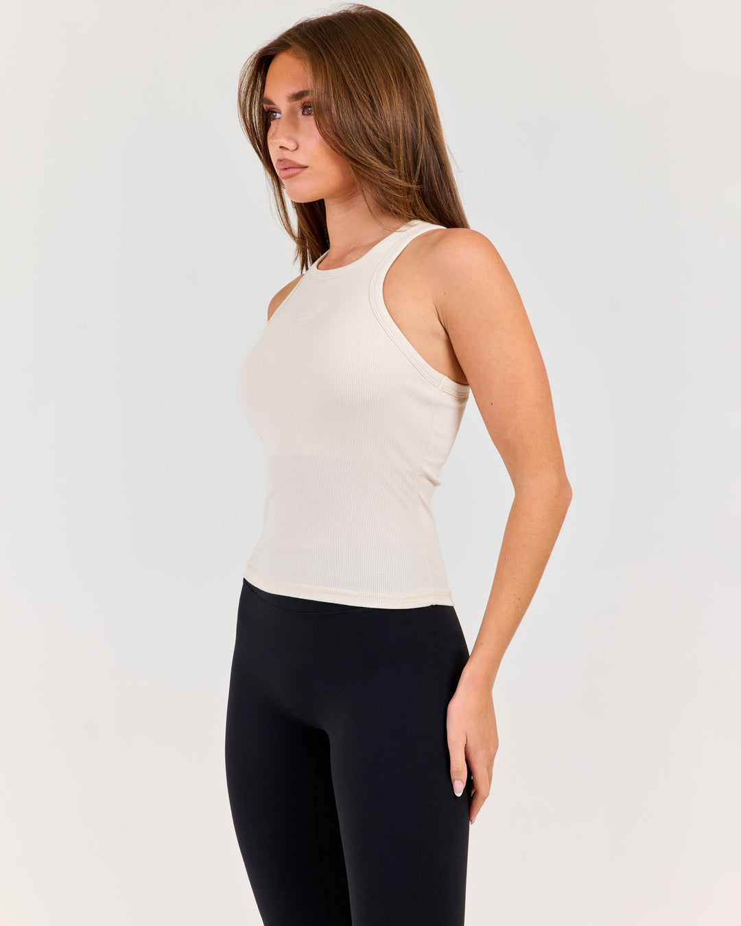 Built in Ribbed Tank - Bone
