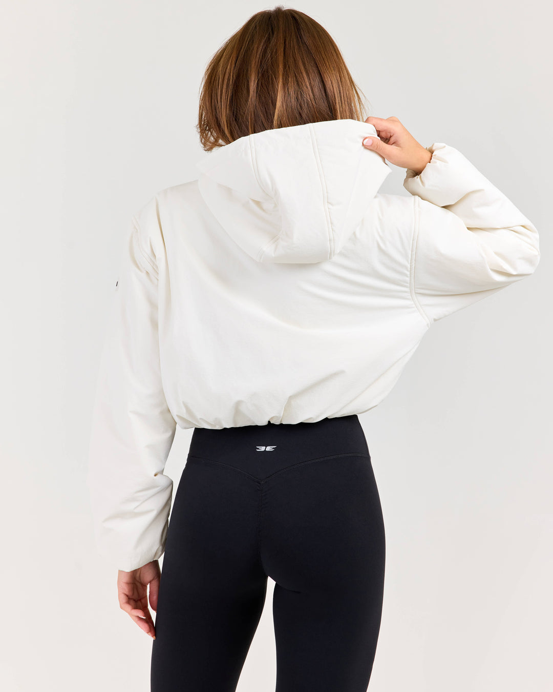 Float Cropped Hooded Jacket - Bone