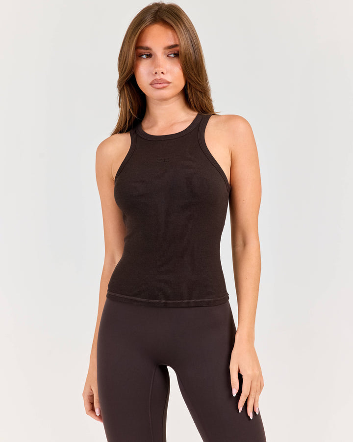 Built in Ribbed Tank - Coffee Bean