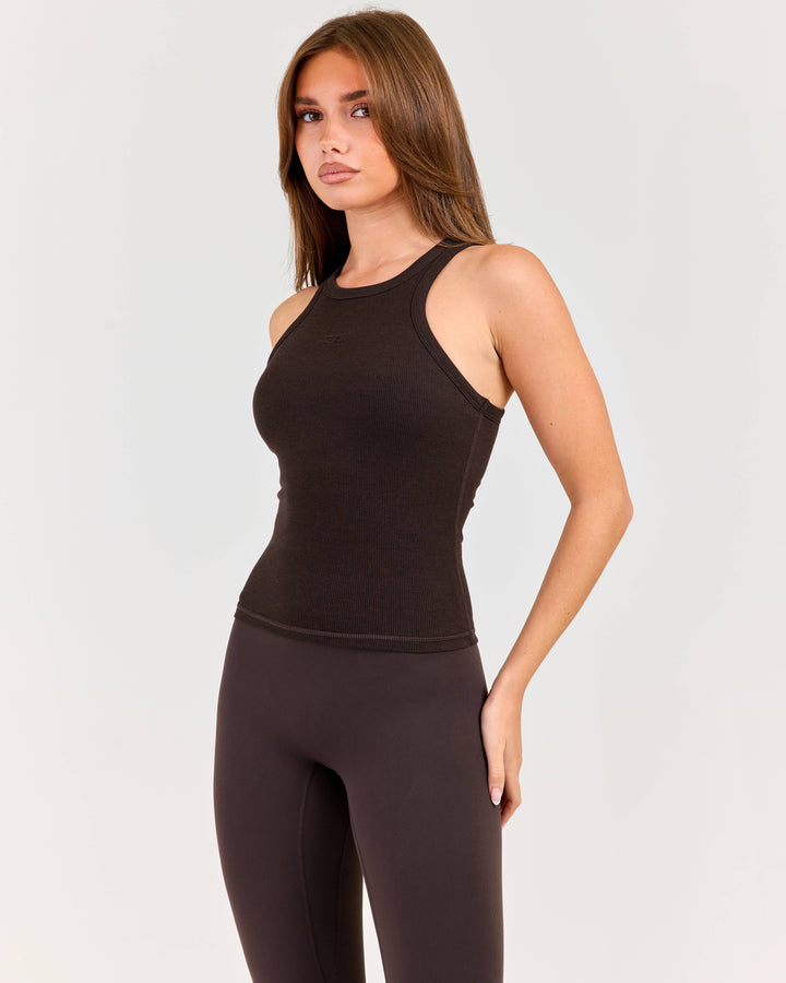 Built in Ribbed Tank - Coffee Bean
