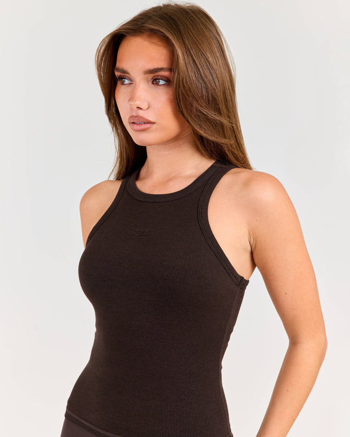Built in Ribbed Tank - Coffee Bean